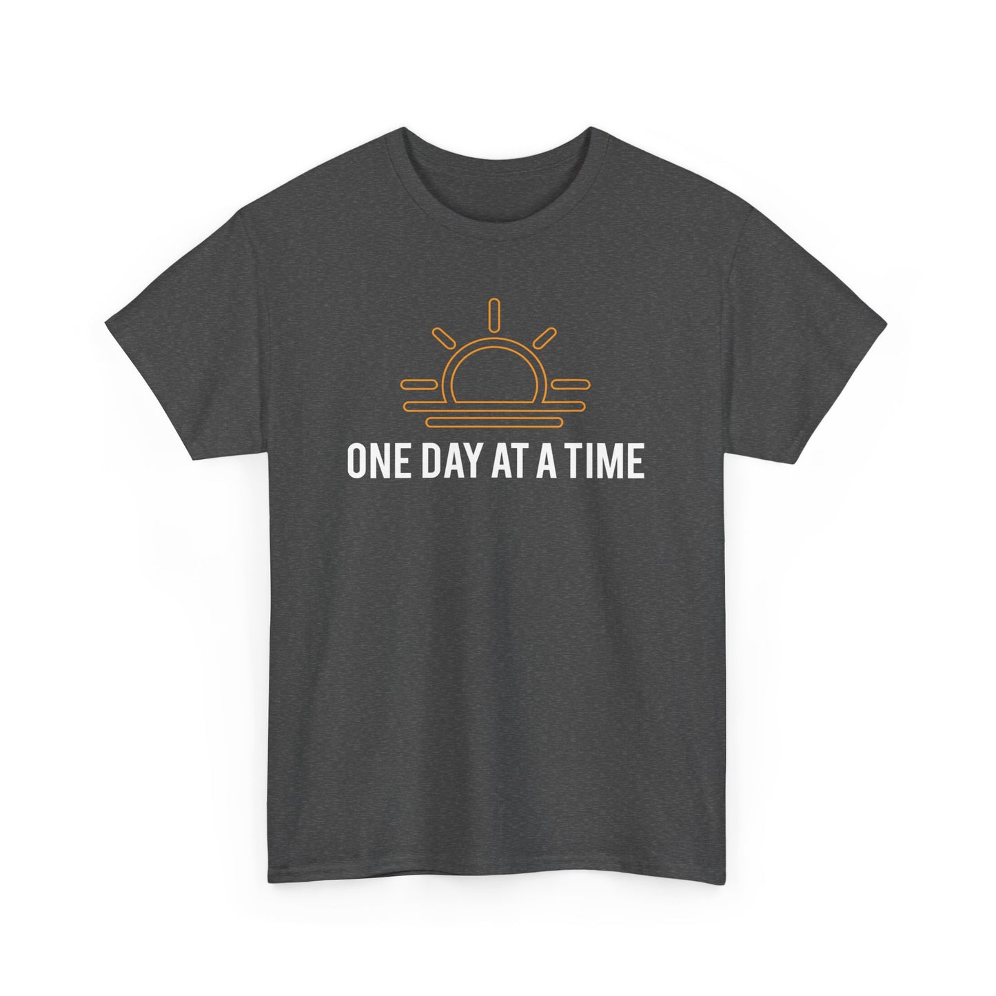 One Day at a Time Sobriety Shirt Unisex Heavy Cotton Tee