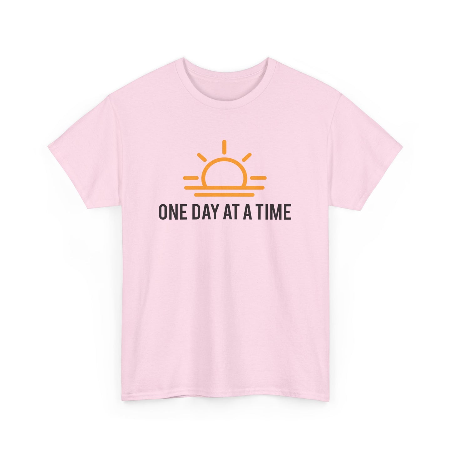 One Day at a Time Sobriety Shirt Unisex Heavy Cotton Tee