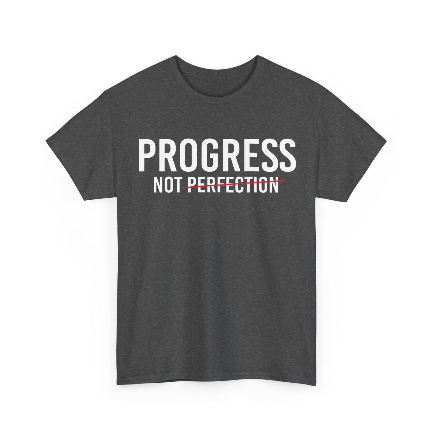 Progress Not Perfection Unisex Heavy Cotton Tee