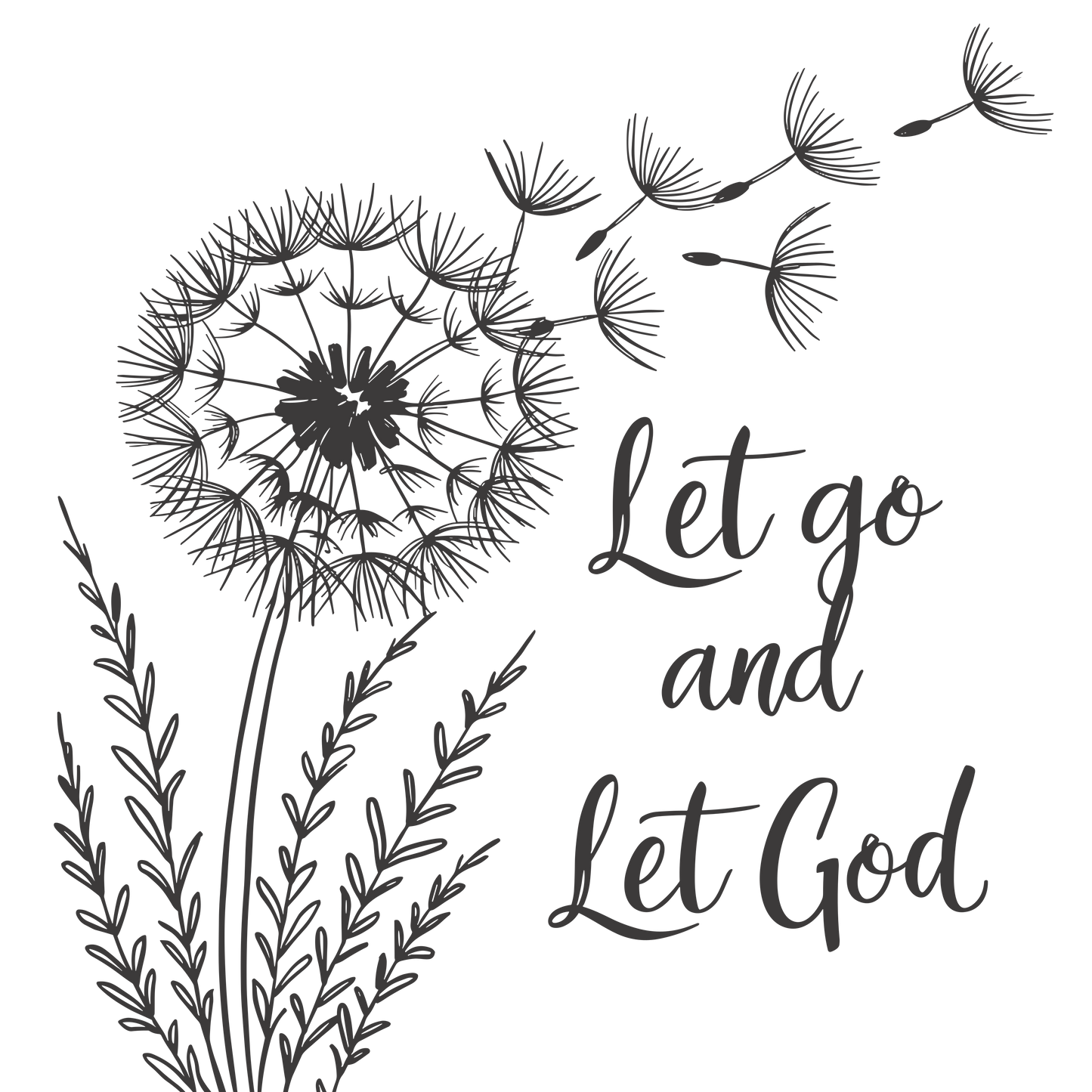 Dandelion Dreams: Let Go and Let God AA T-Shirt