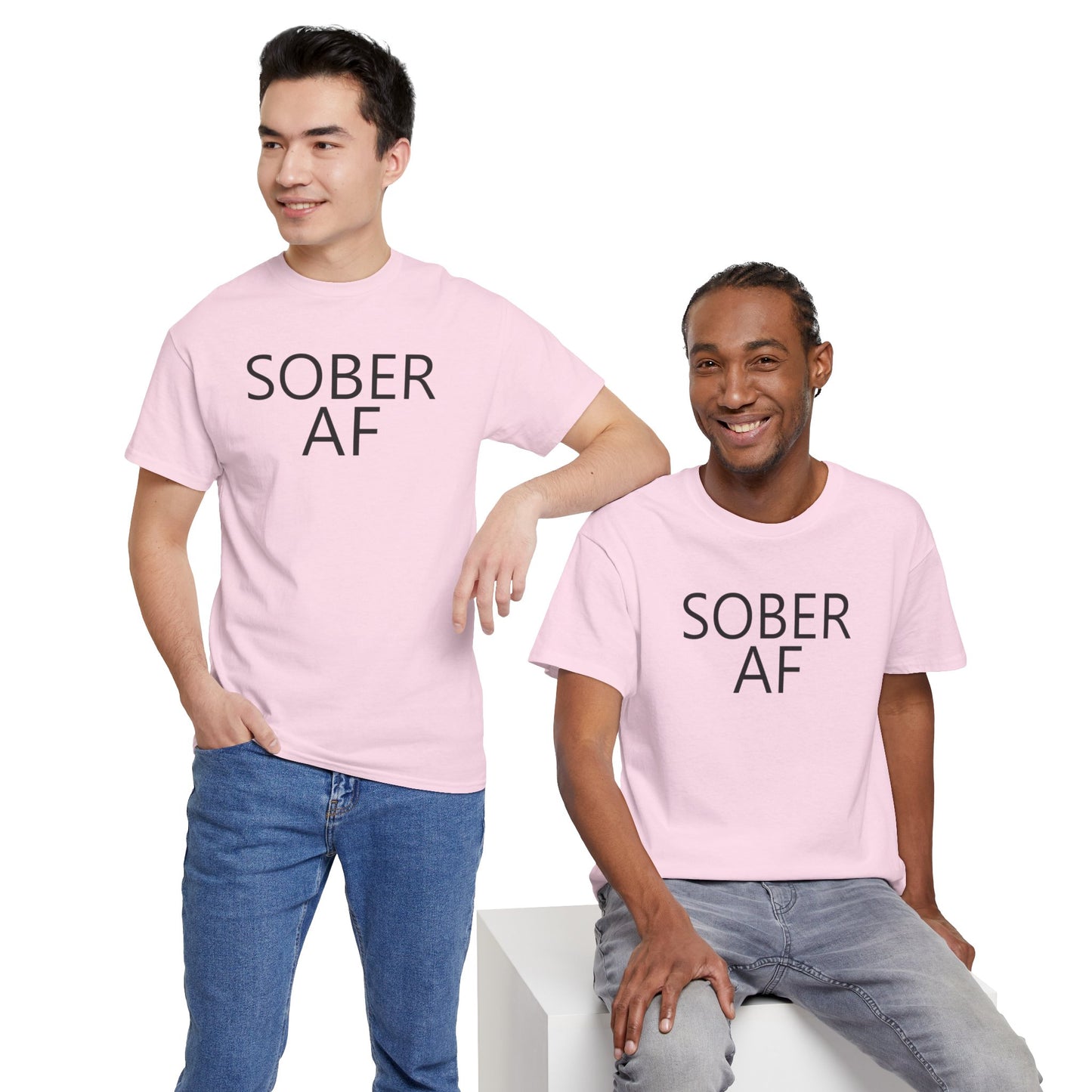 Sober AF Unisex Heavy Cotton Tee Shirt