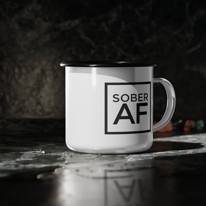 Sober AF Enamel Coffee Mug