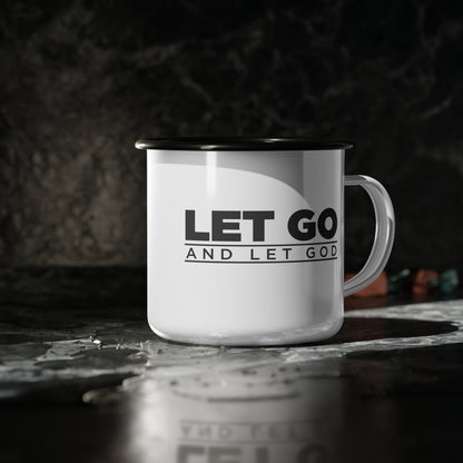 Let Go and Let God Enamel Mug