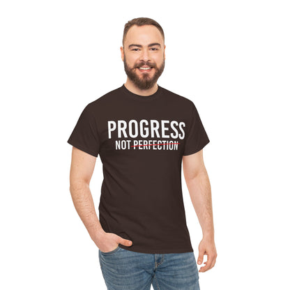 Progress Not Perfection Unisex Heavy Cotton Tee