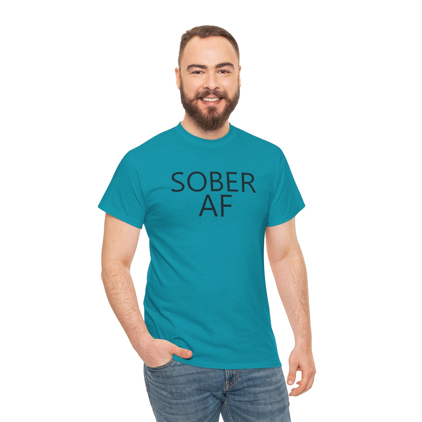 Sober AF Unisex Heavy Cotton Tee Shirt