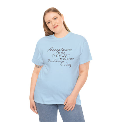 Acceptance is the Answer Unisex Heavy Cotton Tee