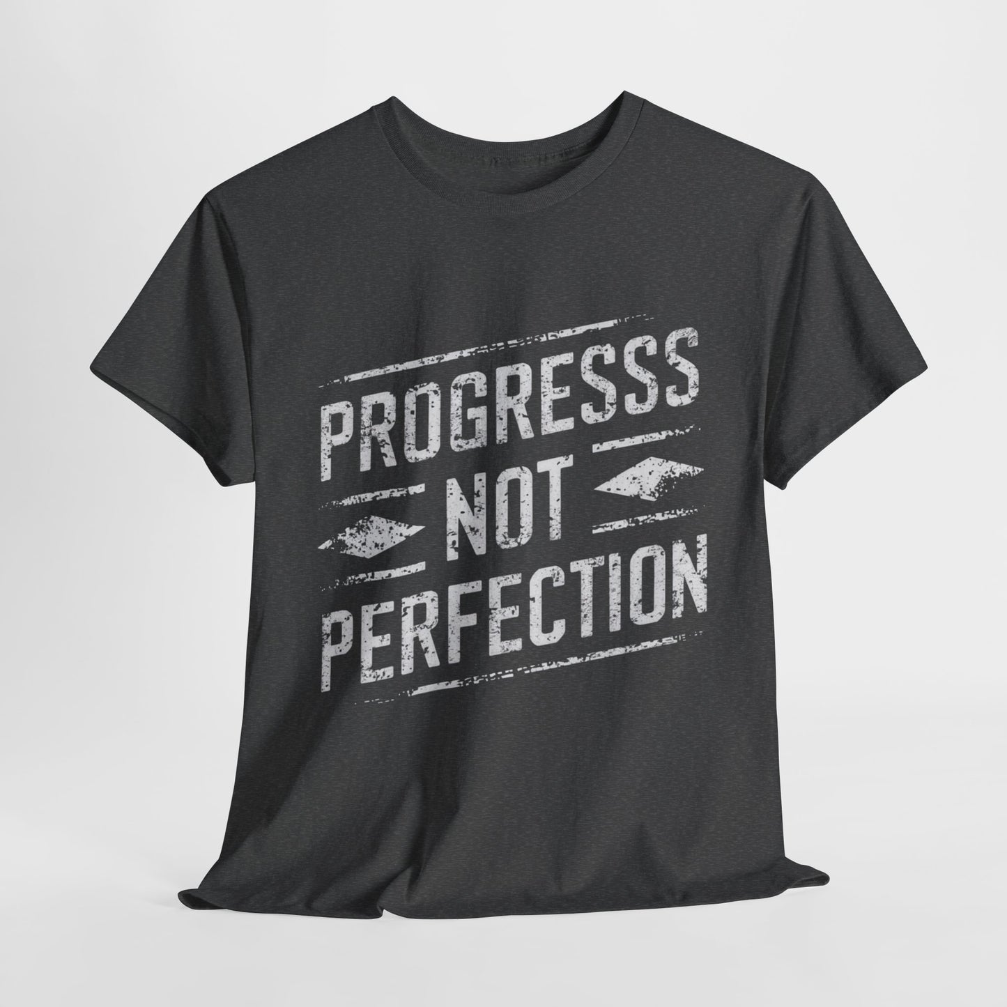 Progress Not Perfection Sobriety Heavy Cotton Tee