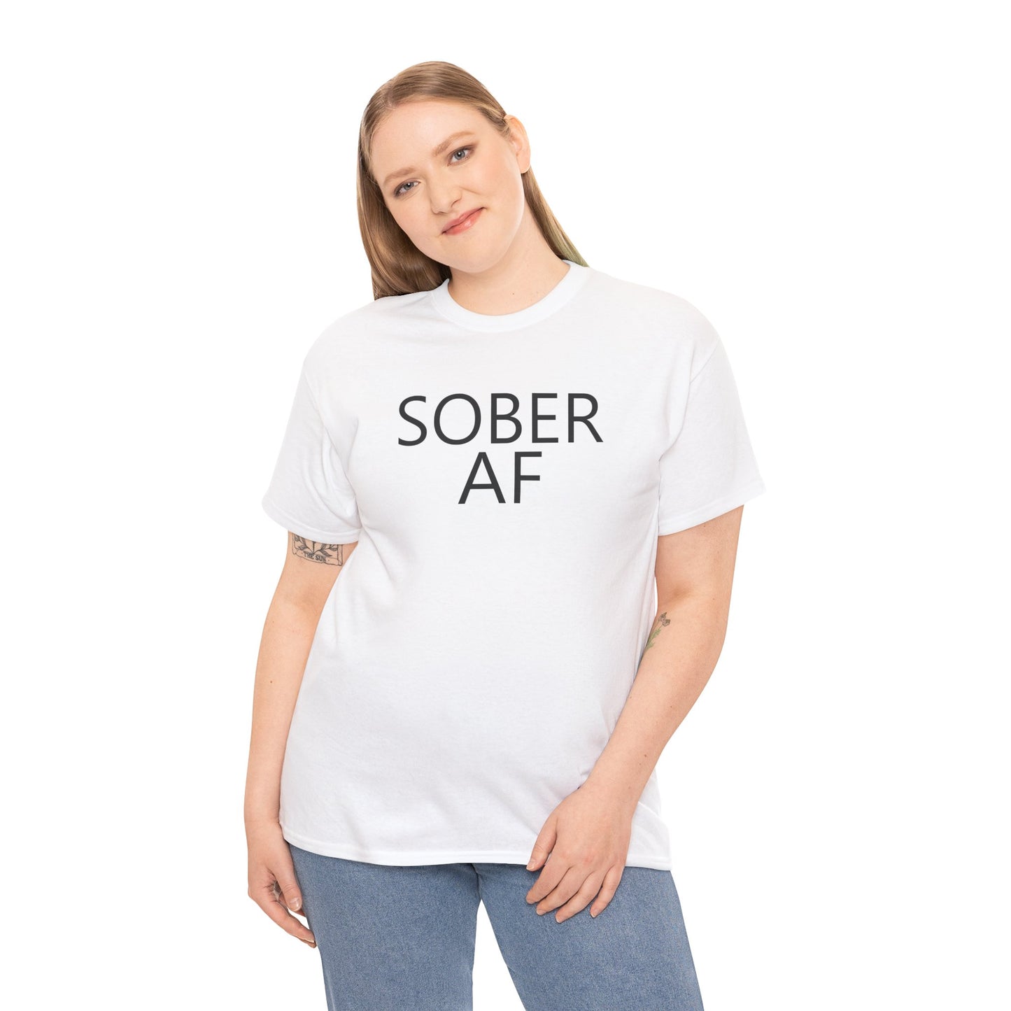 Sober AF Unisex Heavy Cotton Tee Shirt