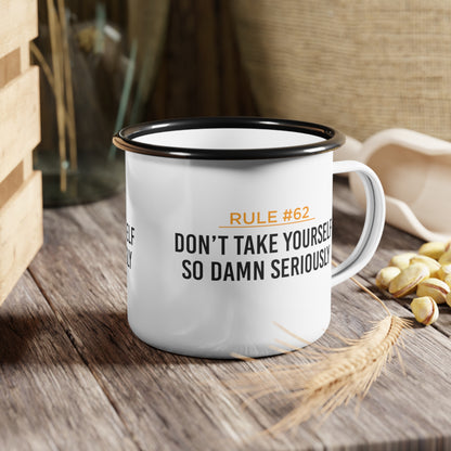 Rule 62 Enamel Coffee Mug