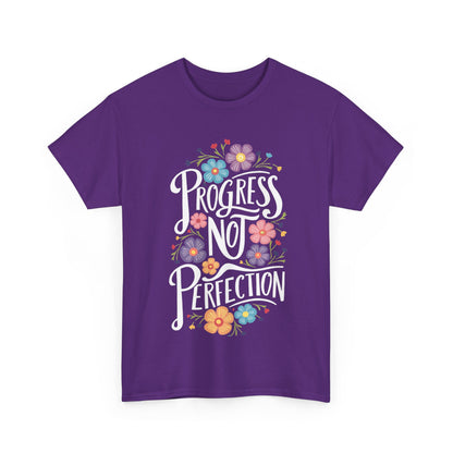 Progress Not Perfection Unisex Heavy Cotton Tee