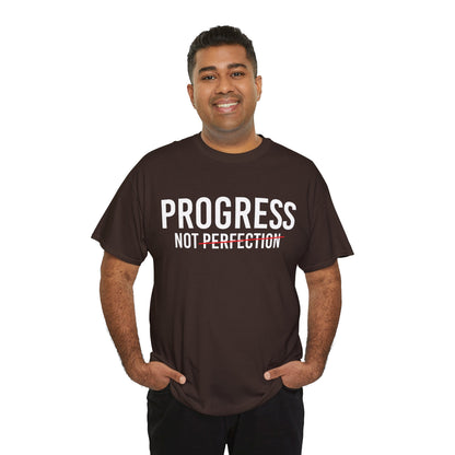 Progress Not Perfection Unisex Heavy Cotton Tee