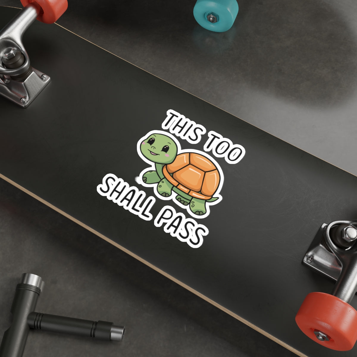 Cheerful Shell: This Too Shall Pass Vinyl Sticker