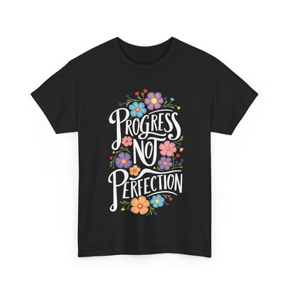 Progress Not Perfection Unisex Heavy Cotton Tee