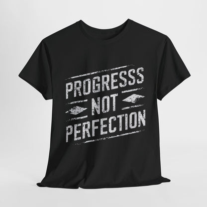 Progress Not Perfection Sobriety Heavy Cotton Tee