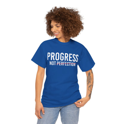 Progress Not Perfection Unisex Heavy Cotton Tee