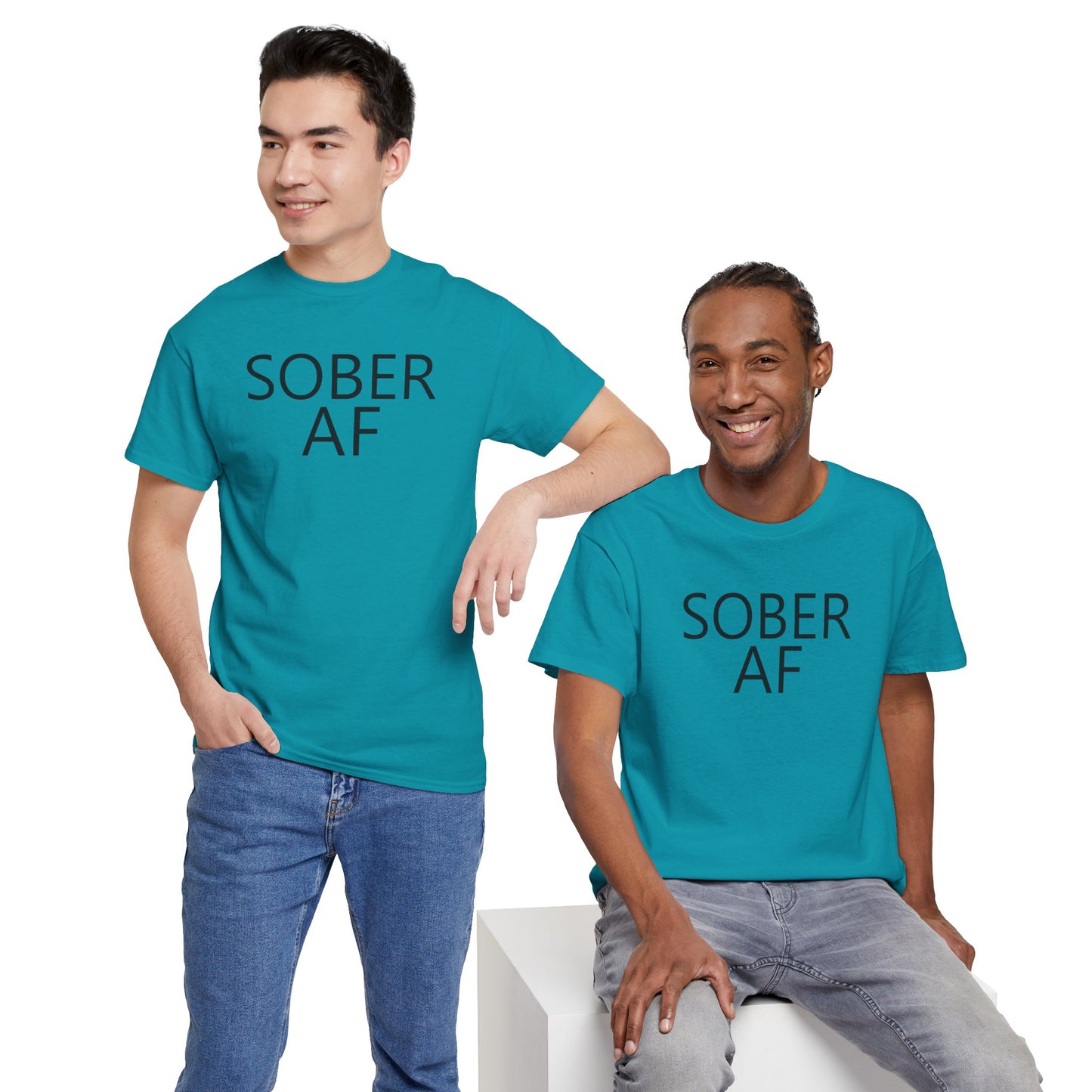 Sober AF Unisex Heavy Cotton Tee Shirt