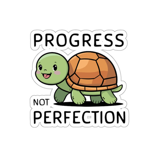 Progress Not Perfection Turtle AA Stickers