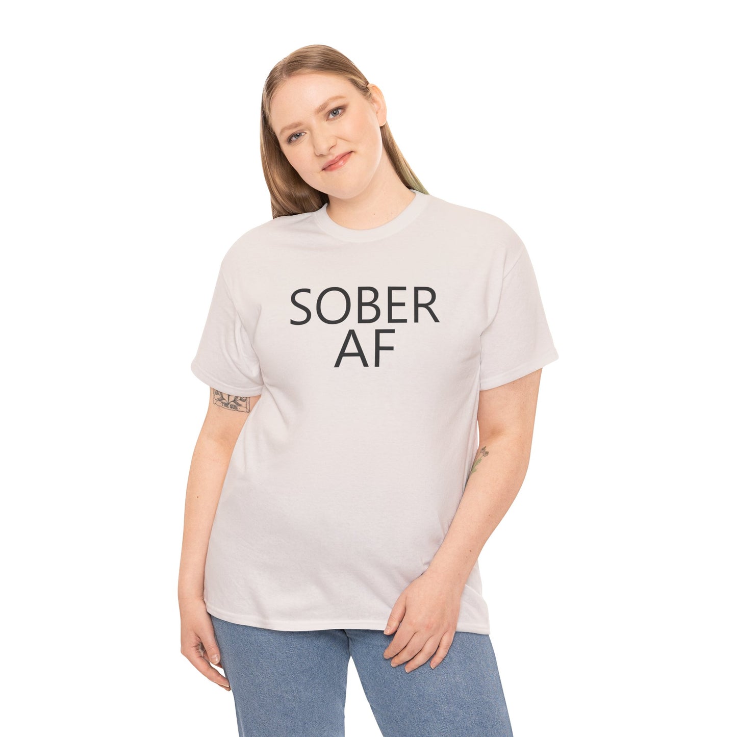 Sober AF Unisex Heavy Cotton Tee Shirt