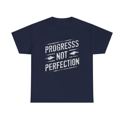 Progress Not Perfection Sobriety Heavy Cotton Tee