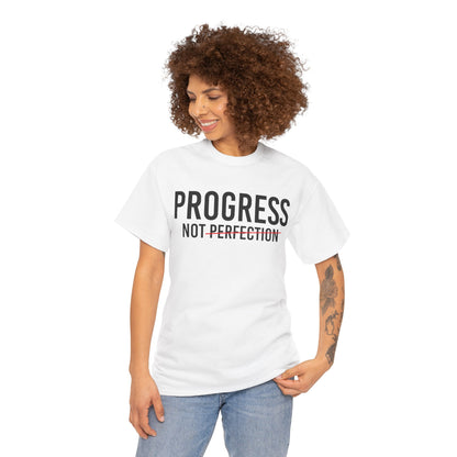 Progress Not Perfection Unisex Heavy Cotton Tee