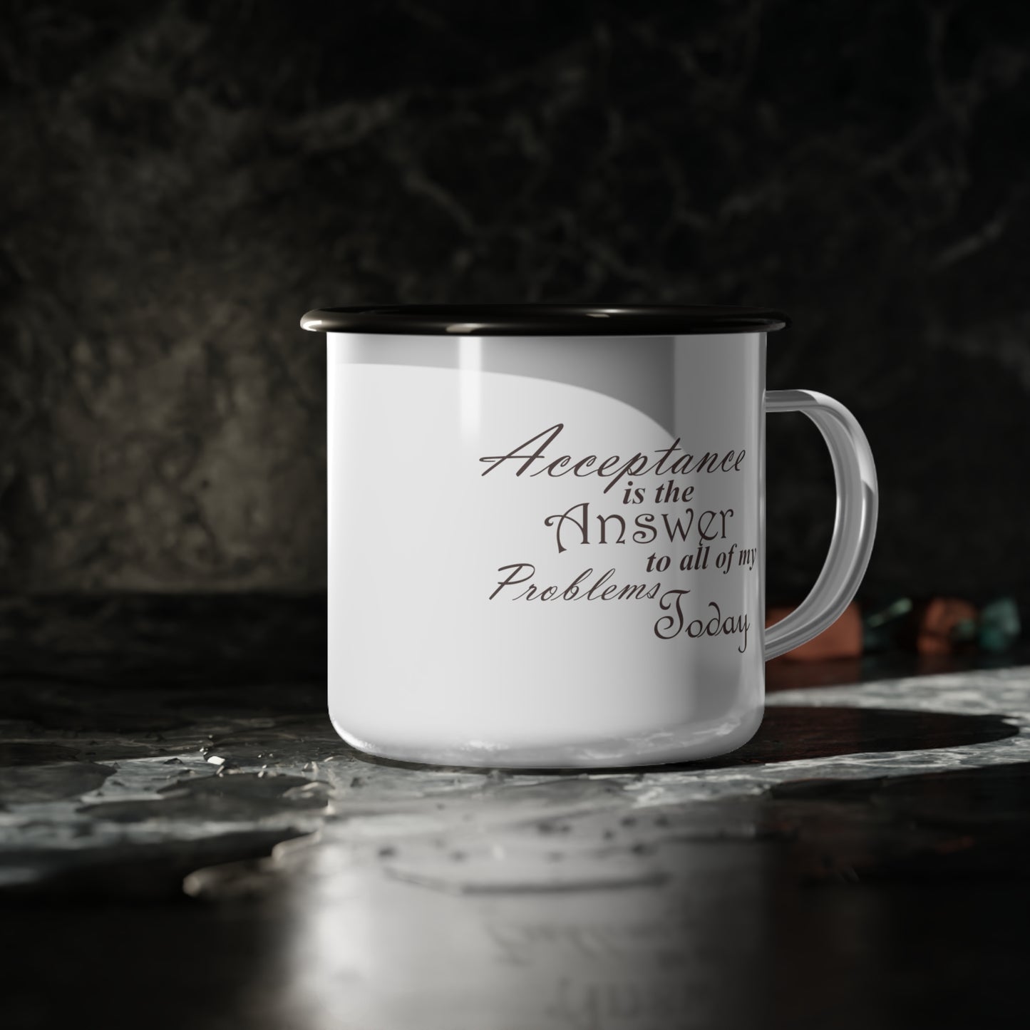 Acceptance Is the Answer Enamel Coffee Mug