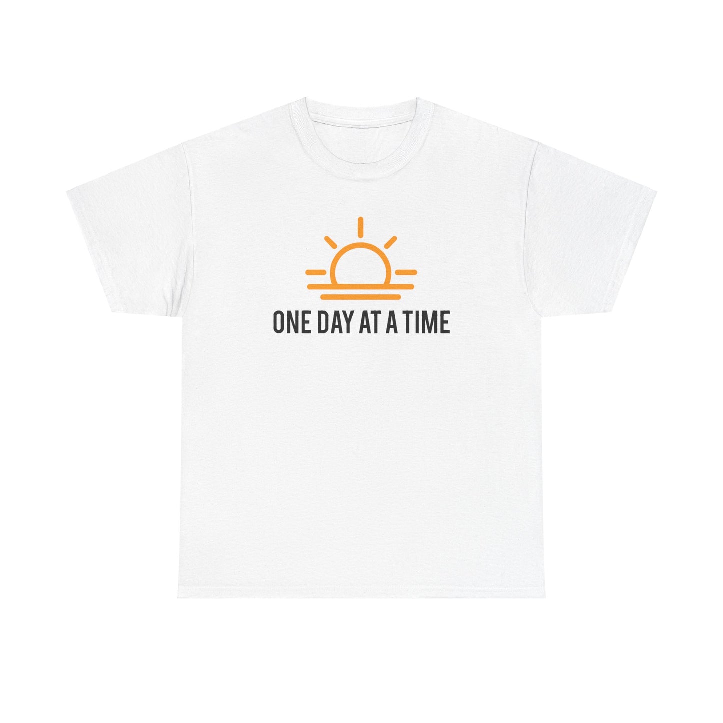 One Day at a Time Sobriety Shirt Unisex Heavy Cotton Tee