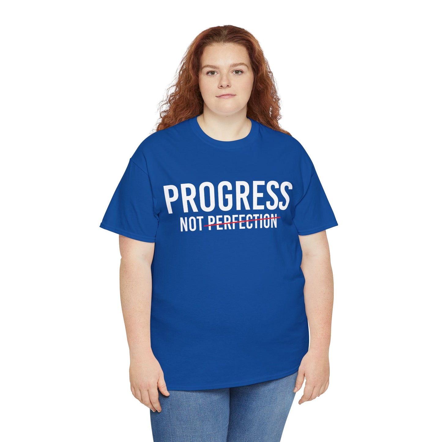 Progress Not Perfection Unisex Heavy Cotton Tee