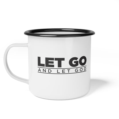 Let Go and Let God Enamel Mug