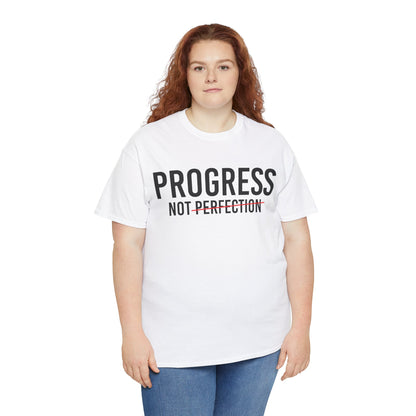 Progress Not Perfection Unisex Heavy Cotton Tee