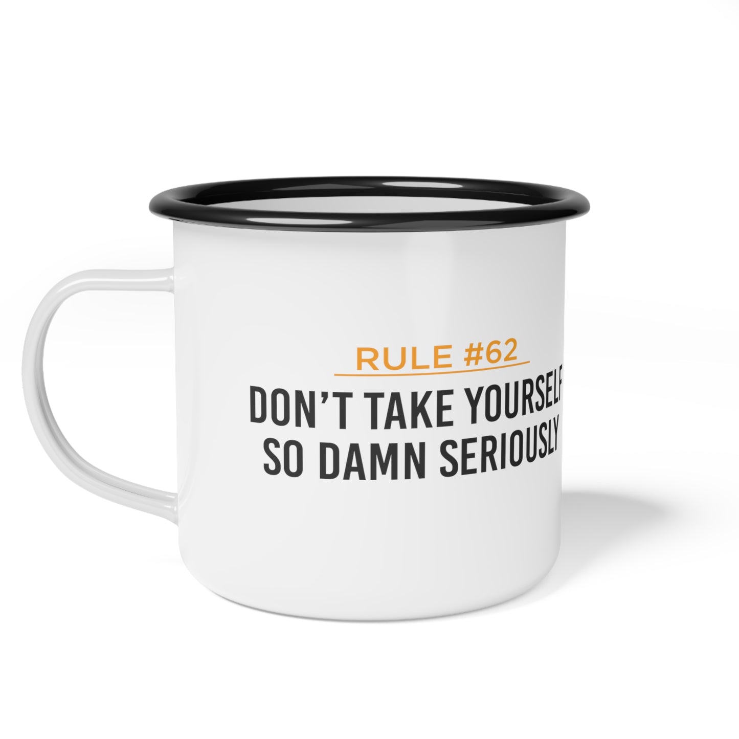 Rule 62 Enamel Coffee Mug