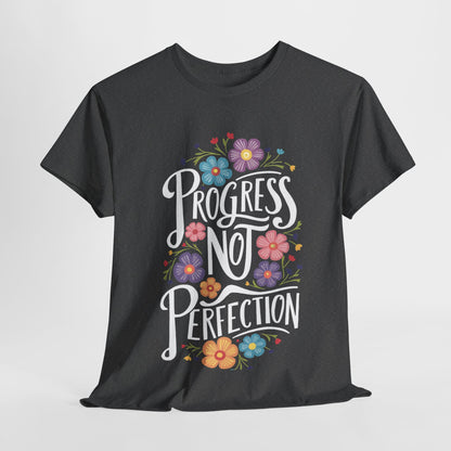 Progress Not Perfection Unisex Heavy Cotton Tee