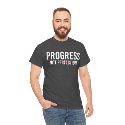 Progress Not Perfection Unisex Heavy Cotton Tee