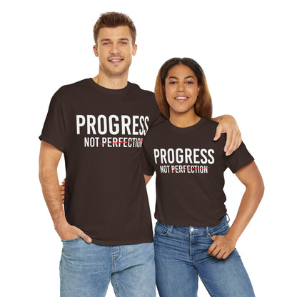 Progress Not Perfection Unisex Heavy Cotton Tee