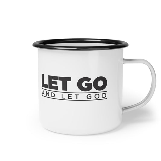 Let Go and Let God Enamel Mug