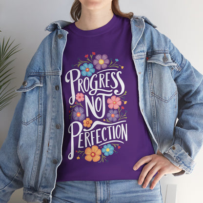 Progress Not Perfection Unisex Heavy Cotton Tee