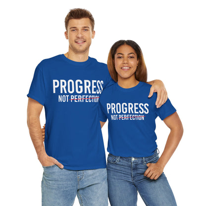 Progress Not Perfection Unisex Heavy Cotton Tee