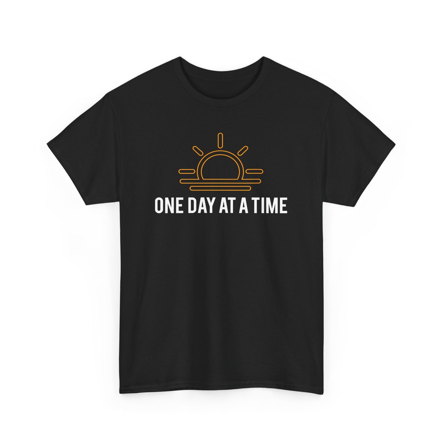 One Day at a Time Sobriety Shirt Unisex Heavy Cotton Tee