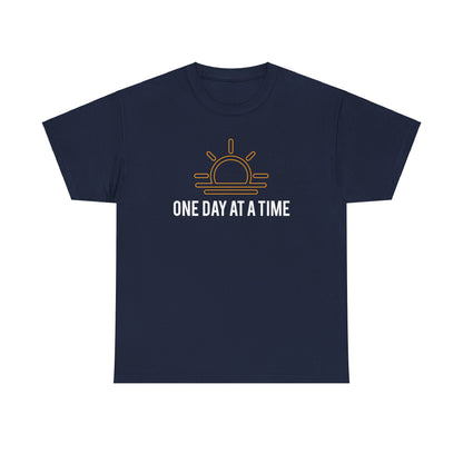 One Day at a Time Sobriety Shirt Unisex Heavy Cotton Tee