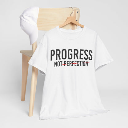 Progress Not Perfection Unisex Heavy Cotton Tee