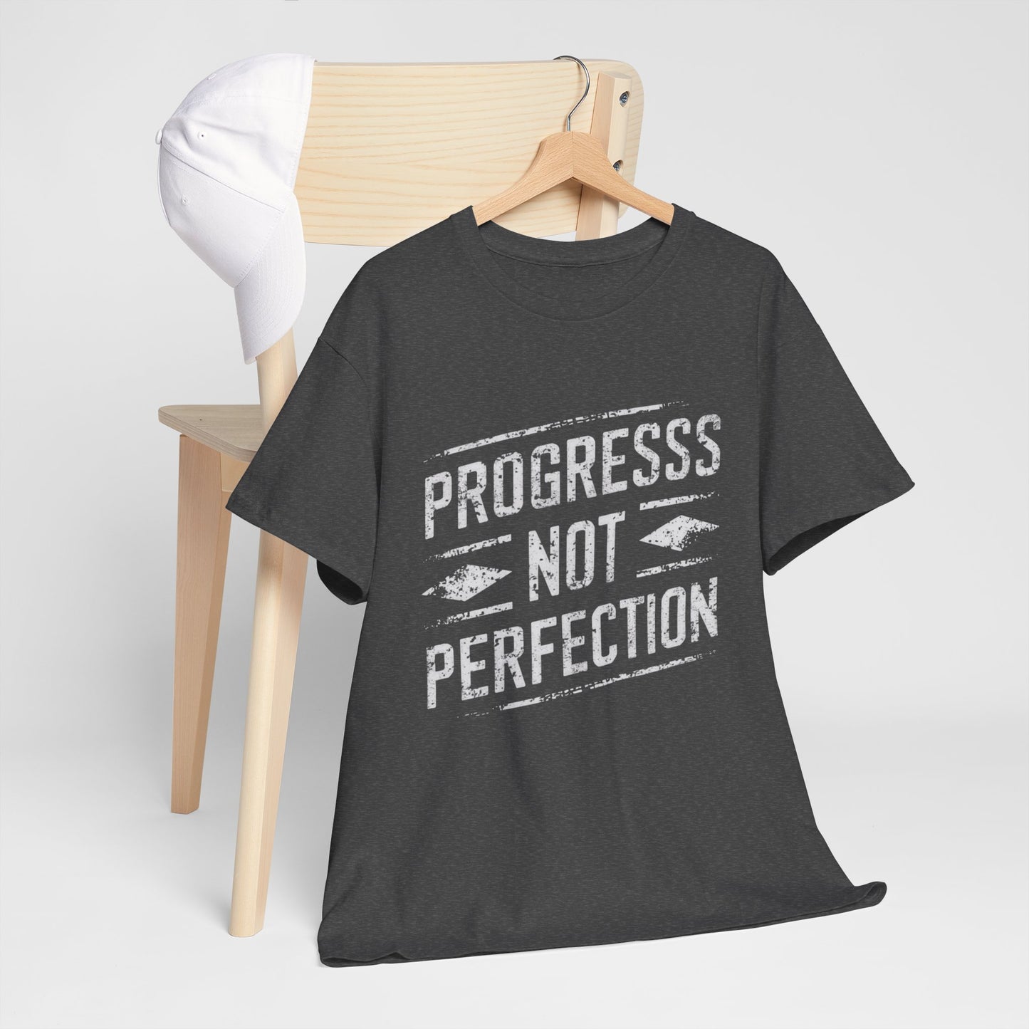 Progress Not Perfection Sobriety Heavy Cotton Tee