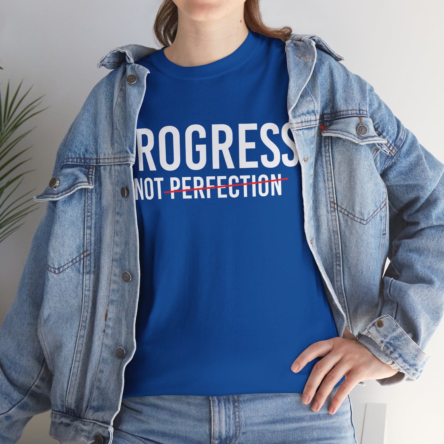 Progress Not Perfection Unisex Heavy Cotton Tee