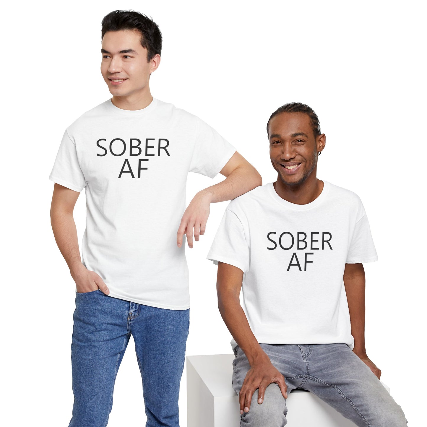 Sober AF Unisex Heavy Cotton Tee Shirt