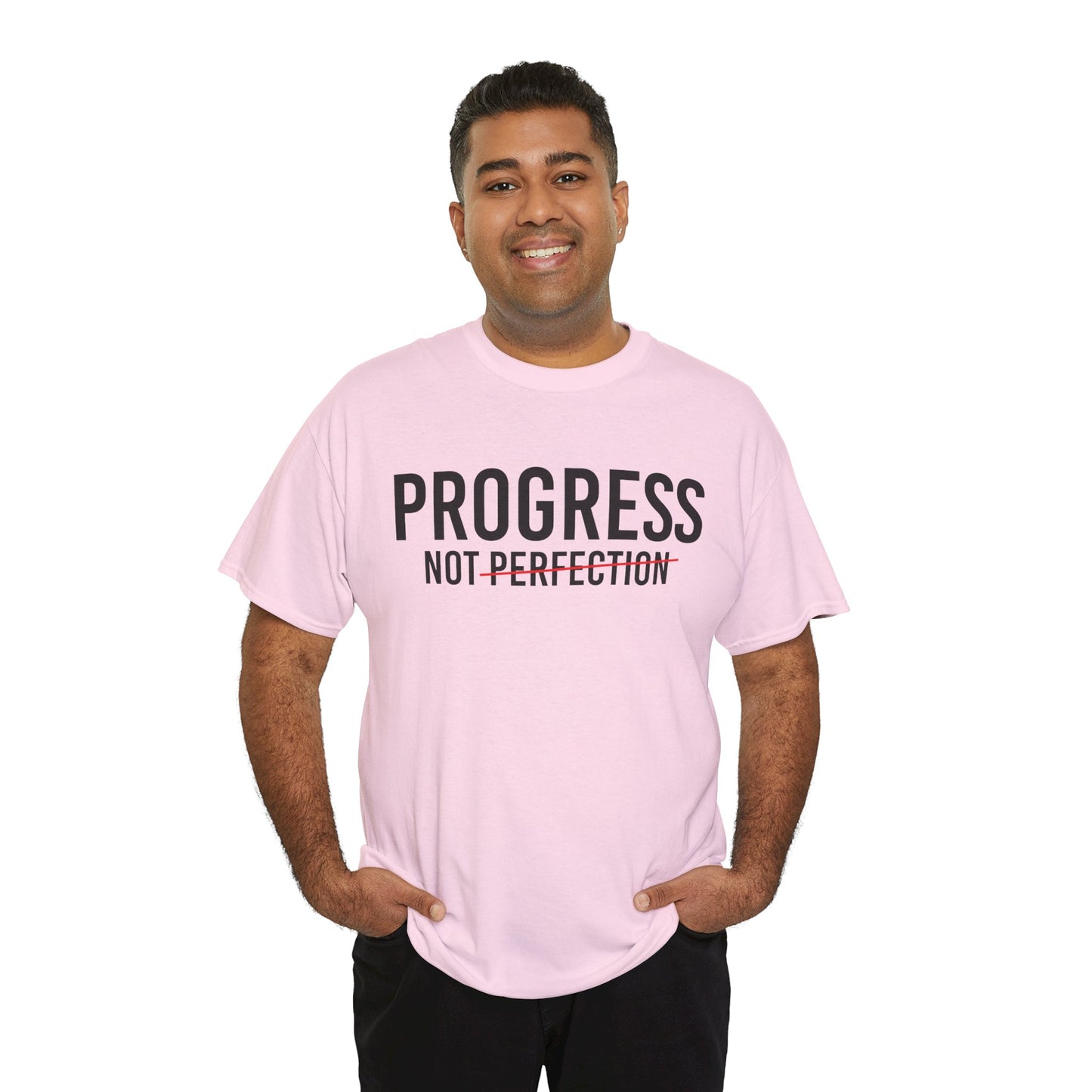 Progress Not Perfection Unisex Heavy Cotton Tee