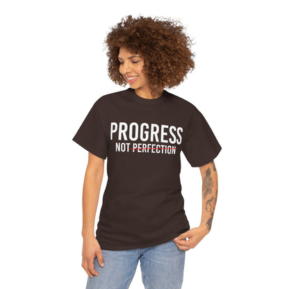 Progress Not Perfection Unisex Heavy Cotton Tee