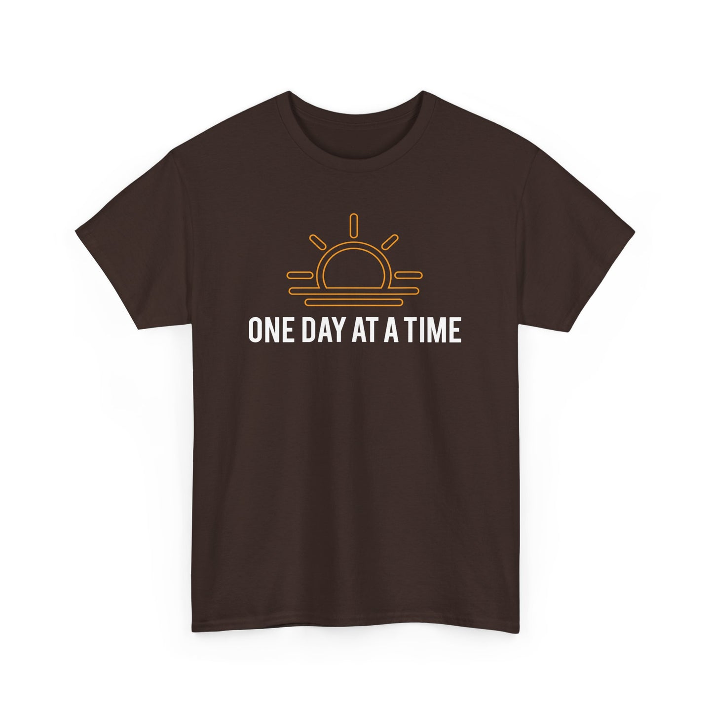 One Day at a Time Sobriety Shirt Unisex Heavy Cotton Tee