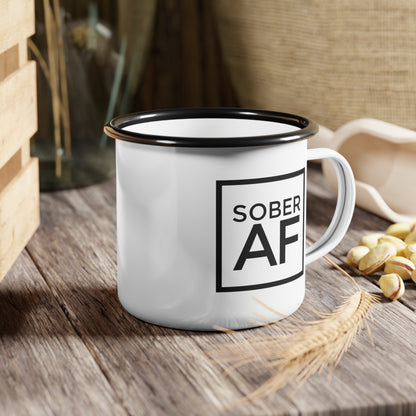 Sober AF Enamel Coffee Mug