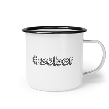 #Sober Enamel Coffee Mug