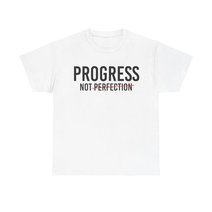 Progress Not Perfection Unisex Heavy Cotton Tee