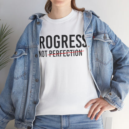 Progress Not Perfection Unisex Heavy Cotton Tee