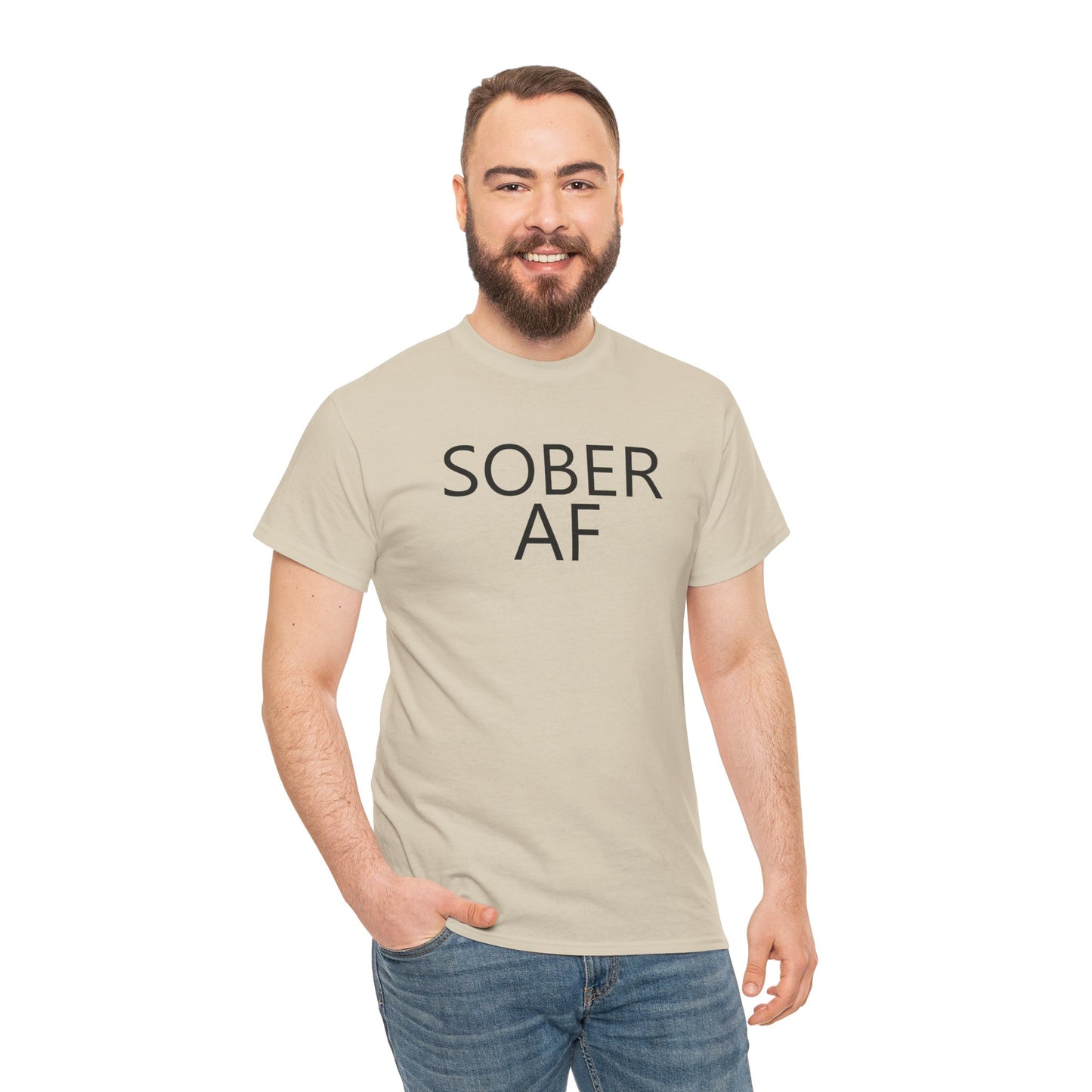 Sober AF Unisex Heavy Cotton Tee Shirt